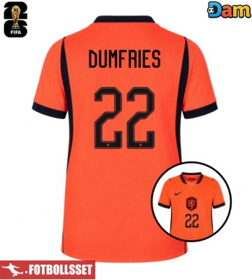 Nederländerna Denzel Dumfries #22 Hemmatröja Dam VM 2026 Kortärmad